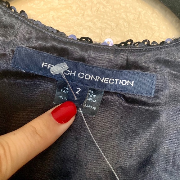 French Connection navy sequin blazer jacket - Picture 6 of 6